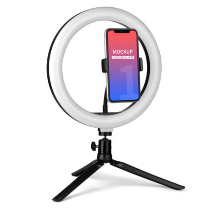 Anneau lumineux avec trépied intérieur Mobile diffusion en direct maquillage photographie lumière d'appoint lampe de nuit LED Selfie anneau lumineux