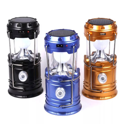 Foxhawk USB solaire Rechargeable extensible Camping en plein air lampe de poche fonction d'alimentation mobile d'urgence lampe de poche avec crochet